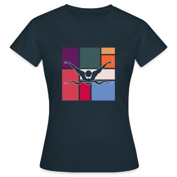 Nager - T-shirt Femme - marine - Devant - AI Model Female 172 dark (172cm)
