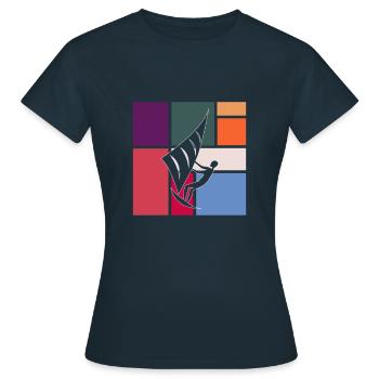 Cerf-volant - T-shirt Femme - marine - Devant - AI Model Female 172 dark (172cm)