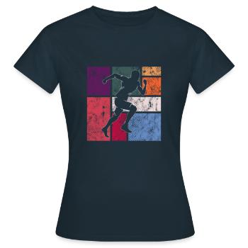 Joggen - Frauen T-Shirt - Navy - Vorne - AI Model Female 172 dark (172cm)