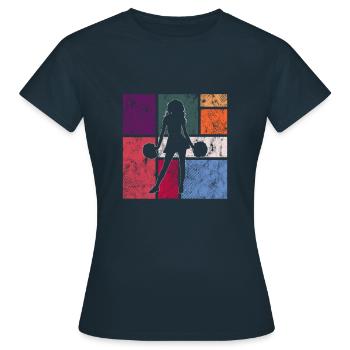 Cheerleading - Frauen T-Shirt - Navy - Vorne - AI Model Female 172 dark (172cm)