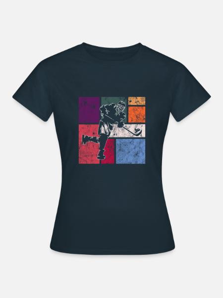 Eishockey - Frauen T-Shirt - Navy