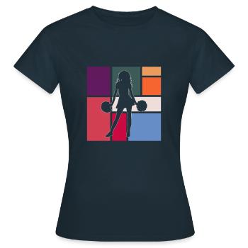 Cheerleading - Frauen T-Shirt - Navy - Vorne - AI Model Female 172 dark (172cm)