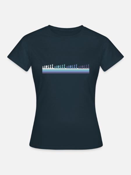 Schach - Frauen T-Shirt - Navy