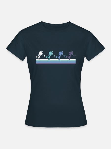 Eishockey - Frauen T-Shirt - Navy