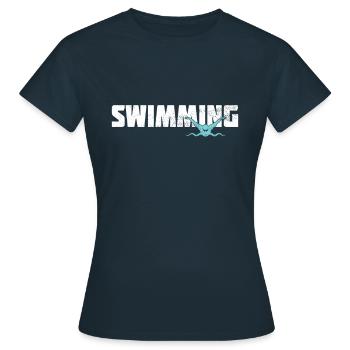 Nager - T-shirt Femme - marine - Devant - AI Model Female 172 dark (172cm)