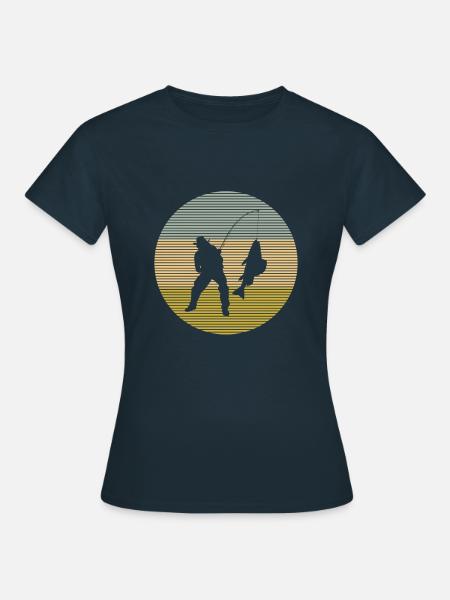 Angeln - Frauen T-Shirt - Navy