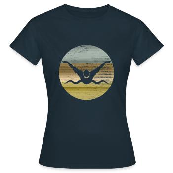 Nager - T-shirt Femme - marine - Devant - AI Model Female 172 dark (172cm)