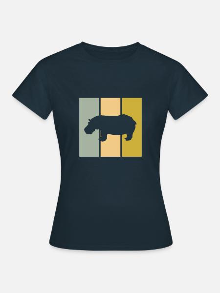 Nilpferd - Frauen T-Shirt - Navy