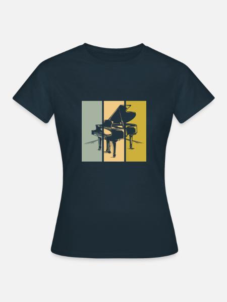Klavier - Frauen T-Shirt - Navy