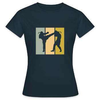 Kampfsport - Frauen T-Shirt - Navy - Vorne - AI Model Female 172 dark (172cm)