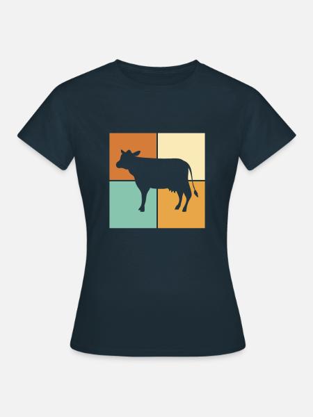 Kuh - Frauen T-Shirt - Navy