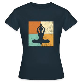 Méditation - T-shirt Femme - marine - Devant - AI Model Female 172 dark (172cm)