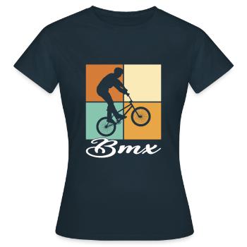 BMX - Frauen T-Shirt - Navy - Vorne - AI Model Female 172 dark (172cm)