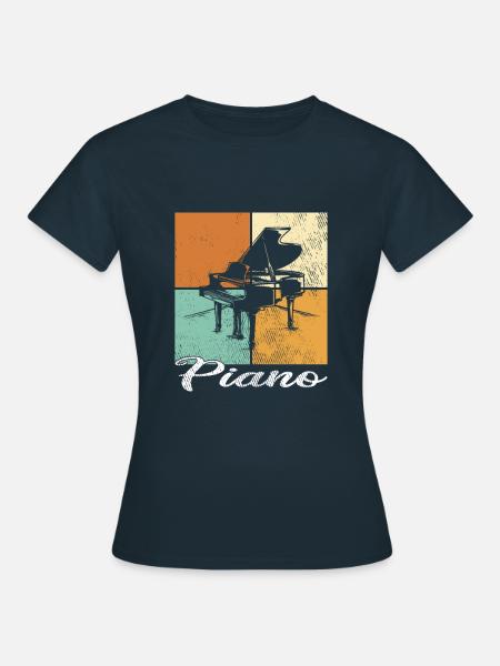 Klavier - Frauen T-Shirt - Navy