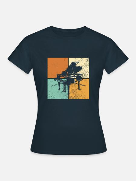 Klavier - Frauen T-Shirt - Navy