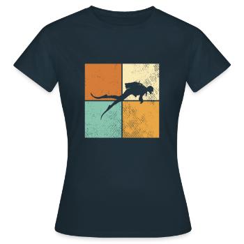 Plonger - T-shirt Femme - marine - Devant - AI Model Female 172 dark (172cm)