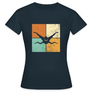Nager - T-shirt Femme - marine - Devant - AI Model Female 172 dark (172cm)