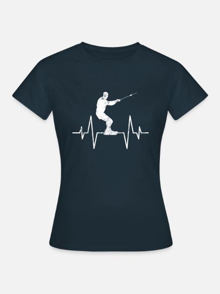Kite Surf Heartbeat - Maglietta da donna - navy