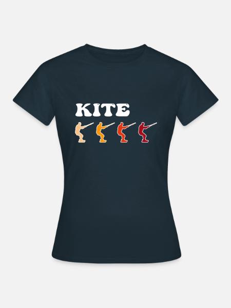 Kite Surfen Retro - Frauen T-Shirt - Navy