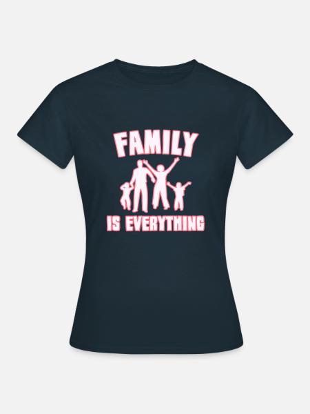 Familie Spruch - Frauen T-Shirt - Navy