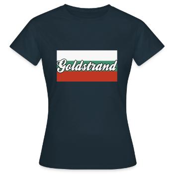 Goldstrand Bulgarien - Frauen T-Shirt - Navy - Vorne - AI Model Female 172 dark (172cm)