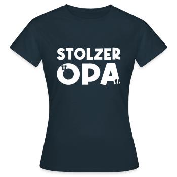 Stolzer Opa - Frauen T-Shirt - Navy - Vorne - AI Model Female 172 dark (172cm)