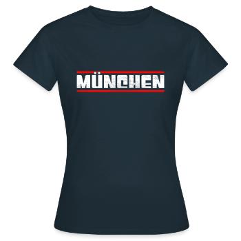 Munich - T-shirt Femme - marine - Devant - AI Model Female 172 dark (172cm)