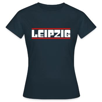 Leipzig - T-shirt Femme - marine - Devant - AI Model Female 172 dark (172cm)