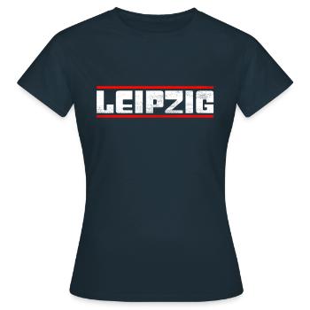 Leipzig - T-shirt Femme - marine - Devant - AI Model Female 172 dark (172cm)