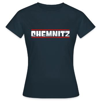 Chemnitz - T-shirt Femme - marine - Devant - AI Model Female 172 dark (172cm)