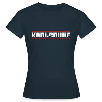 Karlsruhe - T-shirt Femme - marine - Devant - AI Model Female 172 dark (172cm)