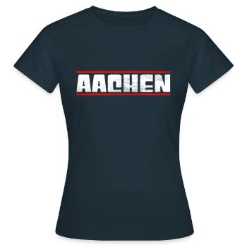 Aix-la-Chapelle - T-shirt Femme - marine - Devant - AI Model Female 172 dark (172cm)