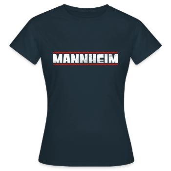 Mannheim - Frauen T-Shirt - Navy - Vorne - AI Model Female 172 dark (172cm)