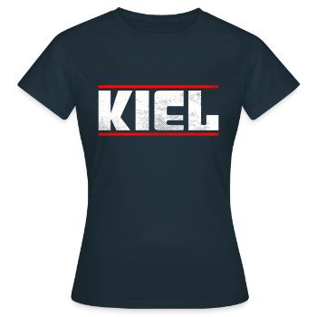 Kiel - Frauen T-Shirt - Navy - Vorne - AI Model Female 172 dark (172cm)
