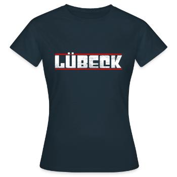 Lübeck - T-shirt Femme - marine - Devant - AI Model Female 172 dark (172cm)