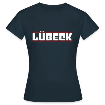 Lübeck - T-shirt Femme - marine - Devant - AI Model Female 172 dark (172cm)