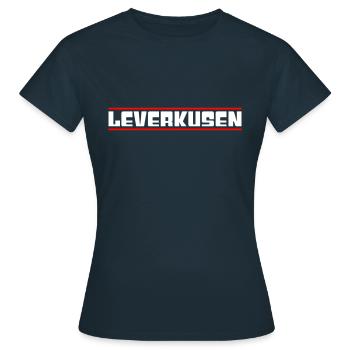 Leverkusen - Frauen T-Shirt - Navy - Vorne - AI Model Female 172 dark (172cm)