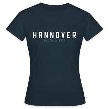Hannover Meine Stadt - Frauen T-Shirt - Navy - Vorne - AI Model Female 172 dark (172cm)