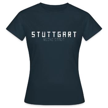 Stuttgart Meine Stadt - Frauen T-Shirt - Navy - Vorne - AI Model Female 172 dark (172cm)