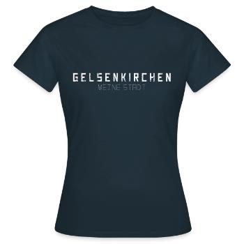 Gelsenkirchen Ma ville - T-shirt Femme - marine - Devant - AI Model Female 172 dark (172cm)