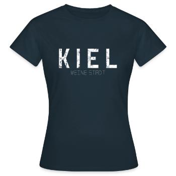 Kiel Ma ville - T-shirt Femme - marine - Devant - AI Model Female 172 dark (172cm)