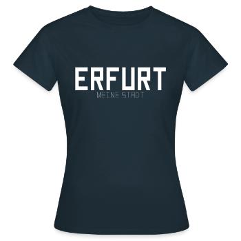 Erfurt Ma ville - T-shirt Femme - marine - Devant - AI Model Female 172 dark (172cm)