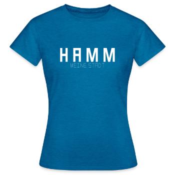 Hamm My City - Women's T-Shirt - antique blue sapphire heather - Front - AI Model Female 172 dark (172cm)