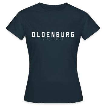 Oldenburg Meine Stadt - Frauen T-Shirt - Navy - Vorne - AI Model Female 172 dark (172cm)