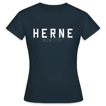 Herne Meine Stadt - Frauen T-Shirt - Navy - Vorne - AI Model Female 172 dark (172cm)
