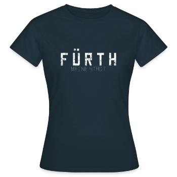 Fürth Meine Stadt - Frauen T-Shirt - Navy - Vorne - AI Model Female 172 dark (172cm)