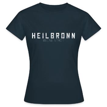 Heilbronn Meine Stadt - Frauen T-Shirt - Navy - Vorne - AI Model Female 172 dark (172cm)