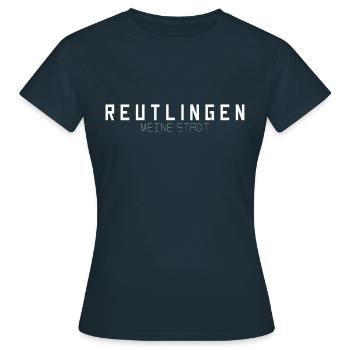 Reutlingen Meine Stadt - Frauen T-Shirt - Navy - Vorne - AI Model Female 172 dark (172cm)