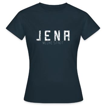 Jena Meine Stadt - Frauen T-Shirt - Navy - Vorne - AI Model Female 172 dark (172cm)