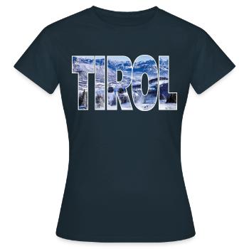 Tirol - Frauen T-Shirt - Navy - Vorne - AI Model Female 172 dark (172cm)